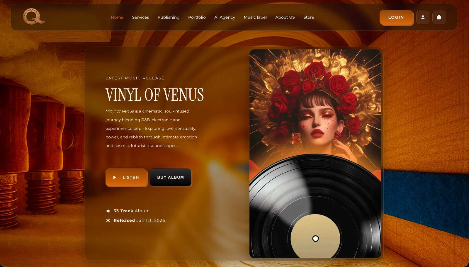 Quill Productions LV creative agency website developed by VRTechie IT Solutions
